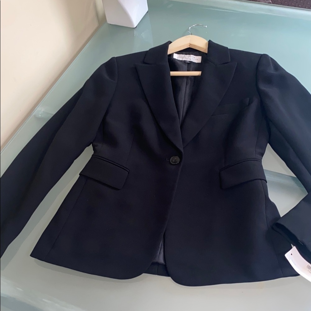 Tahari Blazer Tahari ASL Single Button Blazer Hourglass Silhouette Size 2P
